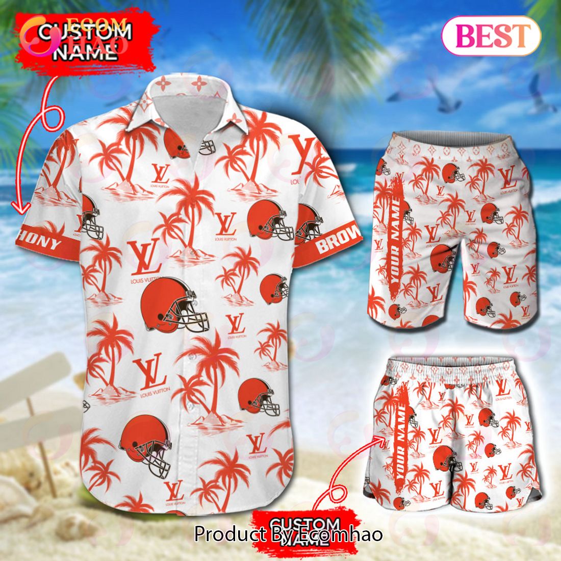 Cleveland Browns NFL x Mickey Mouse Tropical Pattern Hawaiian