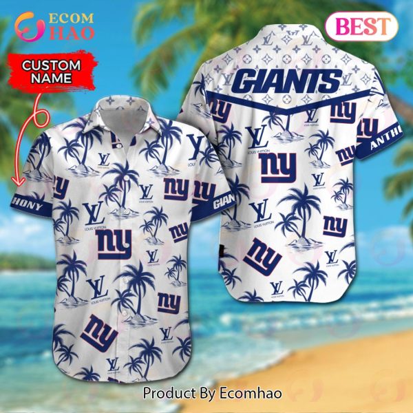 NFL New York Giants Gucci And Tropical Pattern Hawaiian Shirt And Beach  Short