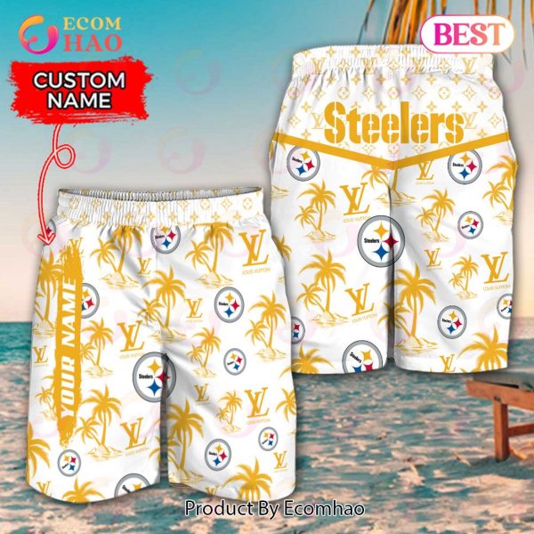 Pittsburgh Steelers Louis Vuitton LV NFL Custom Hawaiian Shirt - Tagotee