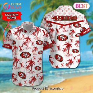 NFL San Francisco 49ers Louis Vuitton Logo Pattern Hawaiian Shirt & Shorts