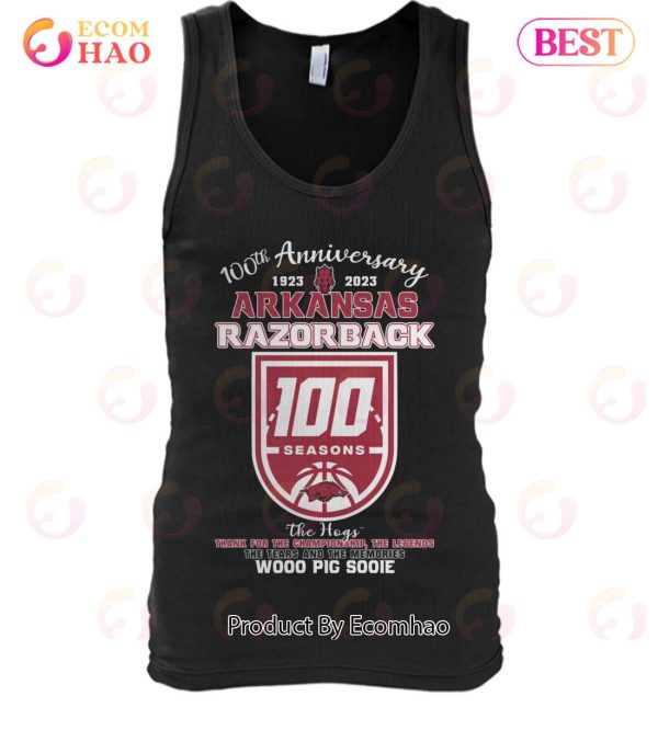 100th Anniversary 1023 – 2023 Arkansas Razorback 100 Seasons The Hogs Wooo Pig Sooie Thank You For The Memories T-Shirt