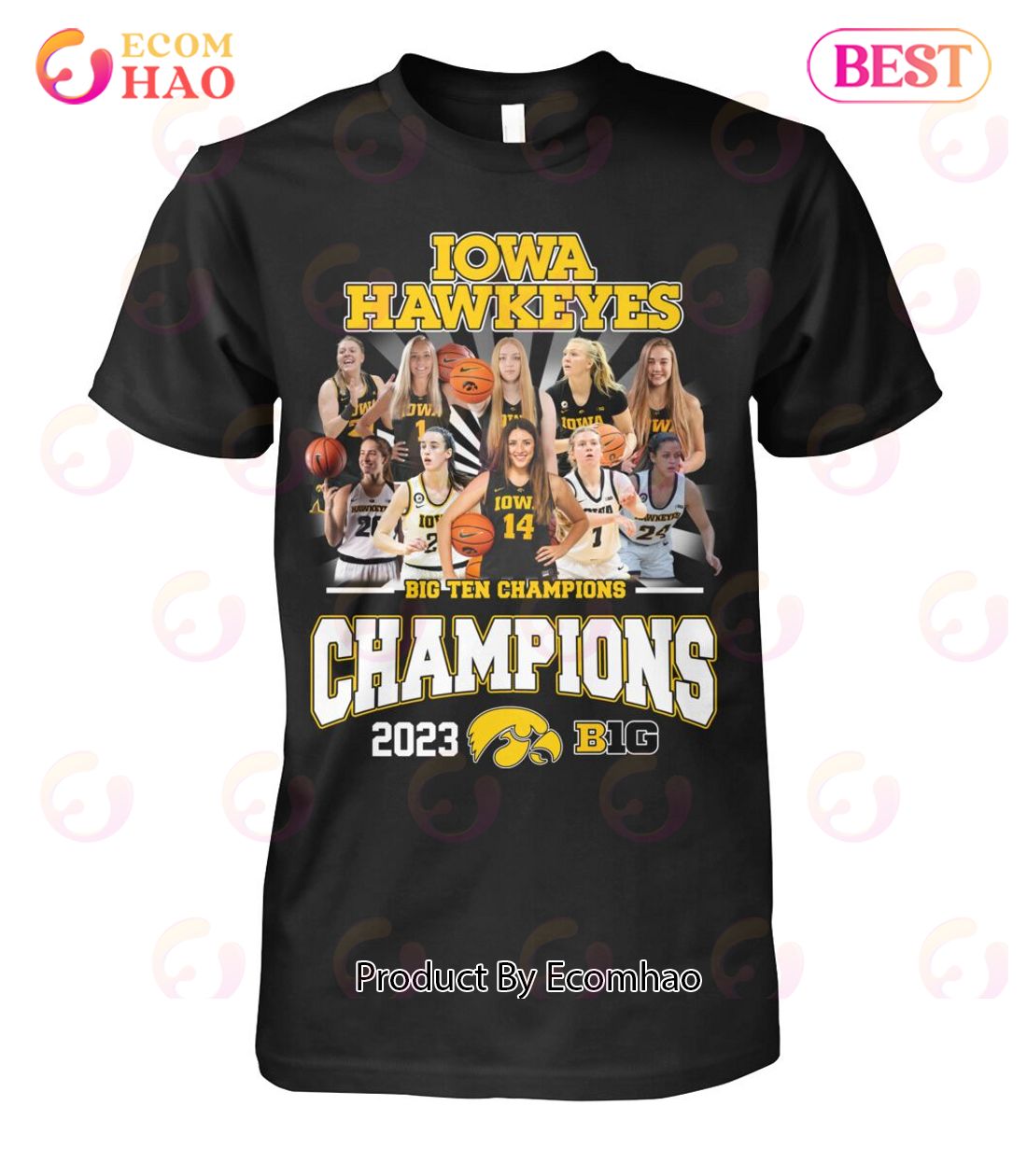 Iowa Hawkeyes Bigten Champions 2023 T-Shirt - Ecomhao Store