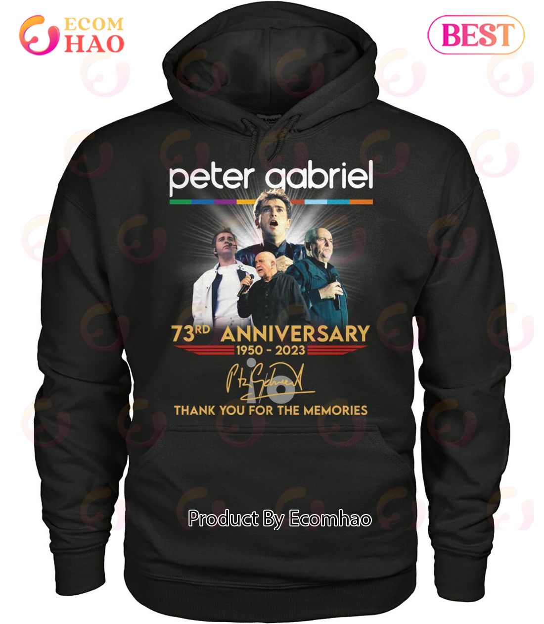 Peter Gabriel 73rd Anniversary 1950 – 2023 Thank You For The Memories T-Shirt