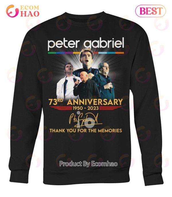 Peter Gabriel 73rd Anniversary 1950 – 2023 Thank You For The Memories T-Shirt