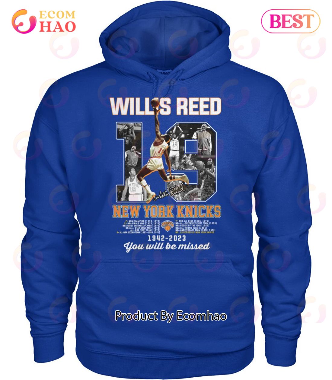 Willis Reed New York Knicks 1942 – 2023 You Will Be Missed T-Shirt