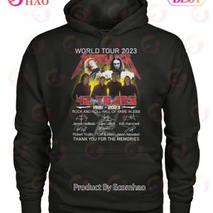 World Tour 2023 42 Years Of 1981 – 2023 Metallica Rock And Roll Hall Of Fame In 2009 Thank You For The Memories T-Shirt
