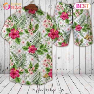 Gucci Flower Hot Summer GC Hawaiian Shirt And Shorts