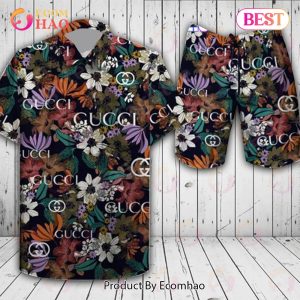 Gucci Flower Summer Sea GC Hawaiian Shirt And Shorts