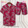 Gucci Logo Pattern Beige Color Hawaiian Shirt And Shorts