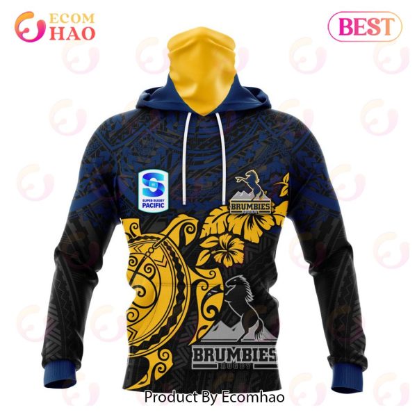 Super Rugby ACT Brumbies Special Polynesian Design 3D Hoodie