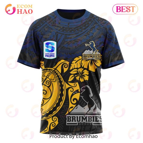 Super Rugby ACT Brumbies Special Polynesian Design 3D Hoodie