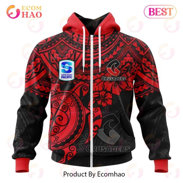 Super Rugby BNZ Crusaders Special Polynesian Design 3D Hoodie