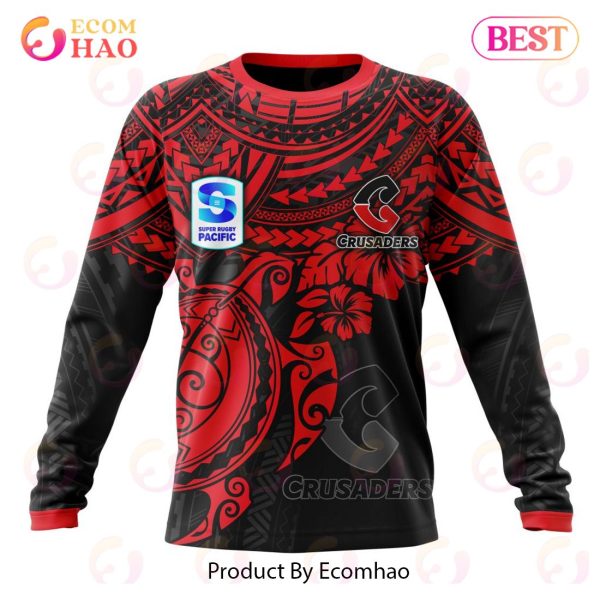 Super Rugby BNZ Crusaders Special Polynesian Design 3D Hoodie