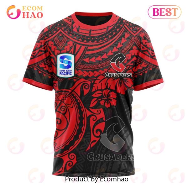 Super Rugby BNZ Crusaders Special Polynesian Design 3D Hoodie