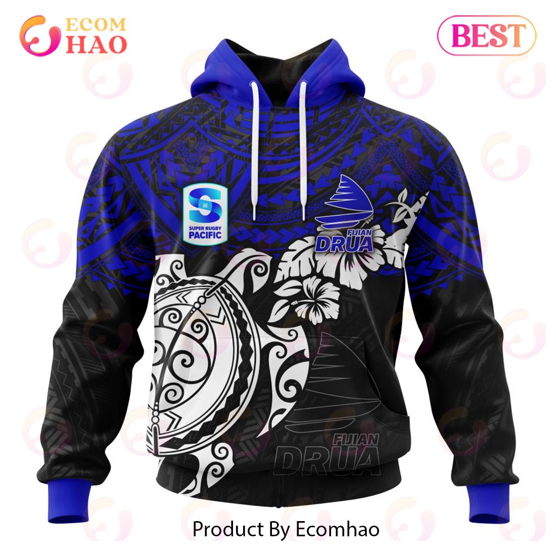 Super Rugby ACT Brumbies Special Polynesian Design 3D Hoodie