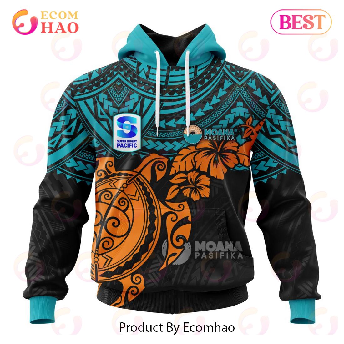 Super Rugby New South Whale Waratahs Special Polynesian Design 3D Hoodie