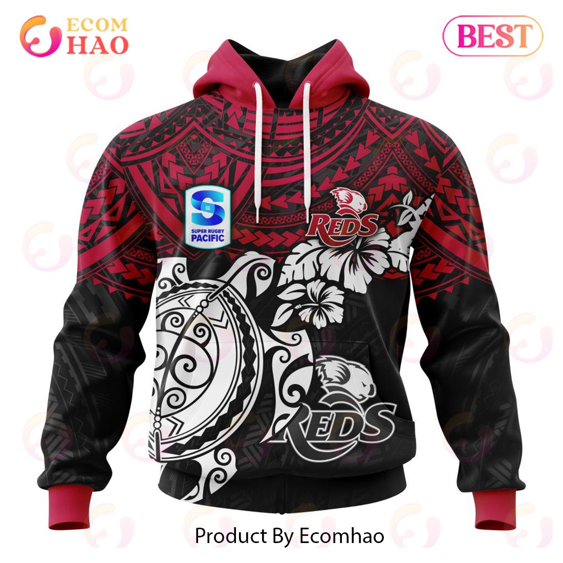 Super Rugby Gallagher Chiefs Special Polynesian Design 3D Hoodie