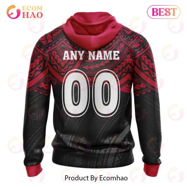 Super Rugby Queensland Reds Special Polynesian Design 3D Hoodie