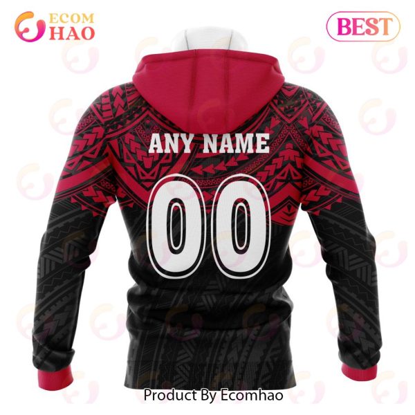 Super Rugby Queensland Reds Special Polynesian Design 3D Hoodie