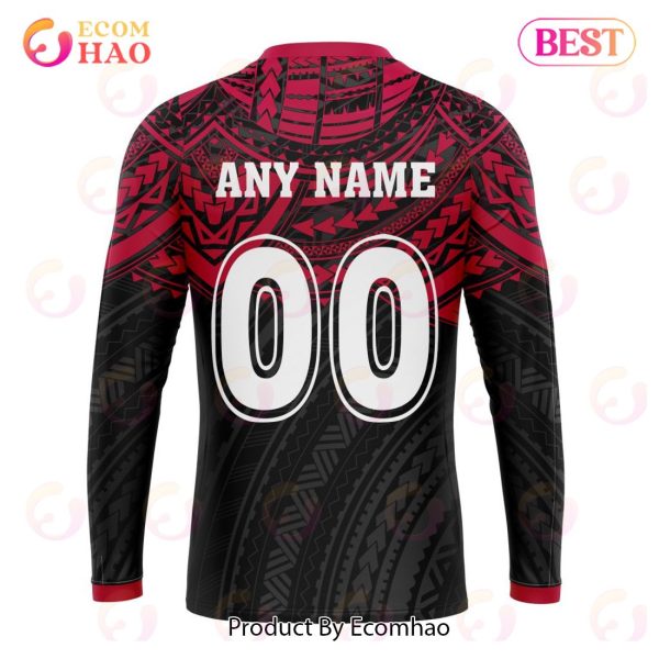 Super Rugby Queensland Reds Special Polynesian Design 3D Hoodie