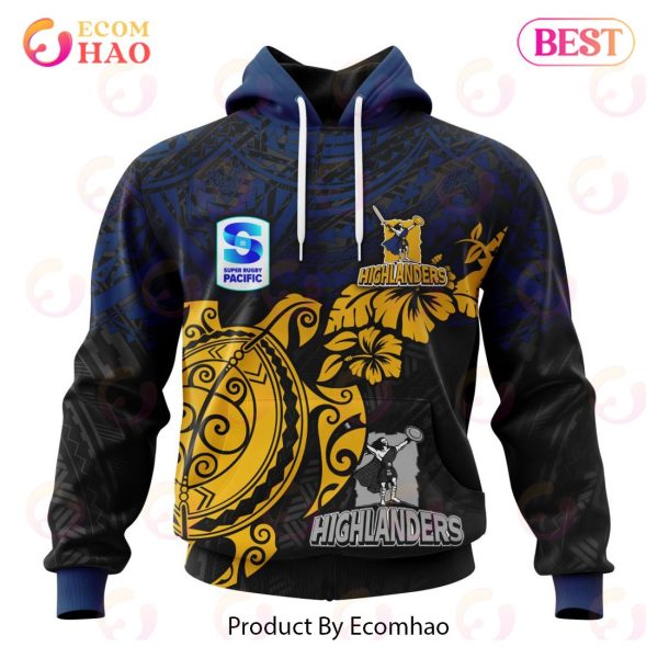 Super Rugby Speight’s Highlanders Special Polynesian Design 3D Hoodie