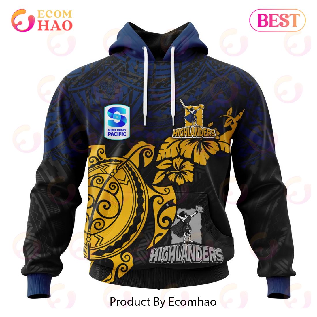 Super Rugby Melbourne Rebels Special Polynesian Design 3D Hoodie