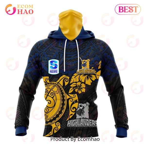 Super Rugby Speight’s Highlanders Special Polynesian Design 3D Hoodie