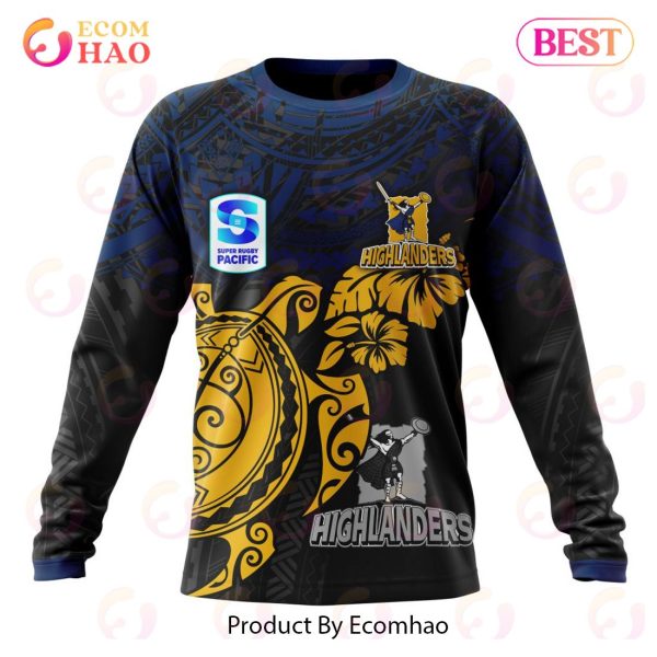 Super Rugby Speight’s Highlanders Special Polynesian Design 3D Hoodie