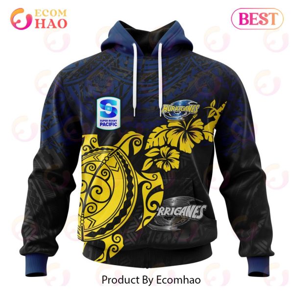 Super Rugby Wellington Huricanes Special Polynesian Design 3D Hoodie