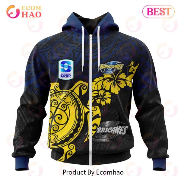 Super Rugby Wellington Huricanes Special Polynesian Design 3D Hoodie