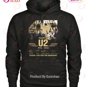 47 Years Of U2 1976 – 2023 Thank You For The Memories T-Shirt