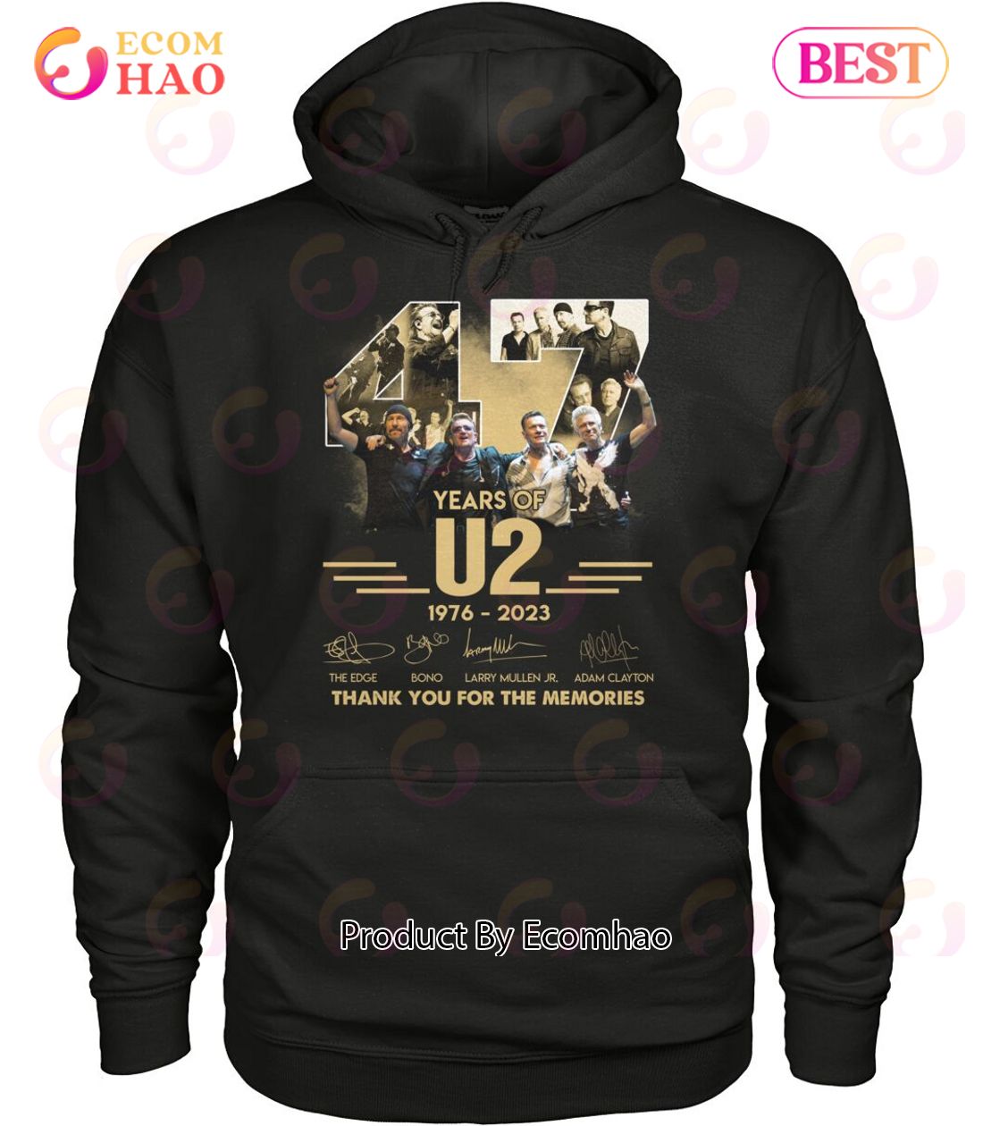 47 Years Of U2 1976 – 2023 Thank You For The Memories T-Shirt