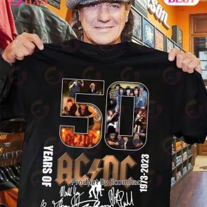 ACDC Rock Band 50th Anniversary 2D T-Shirt