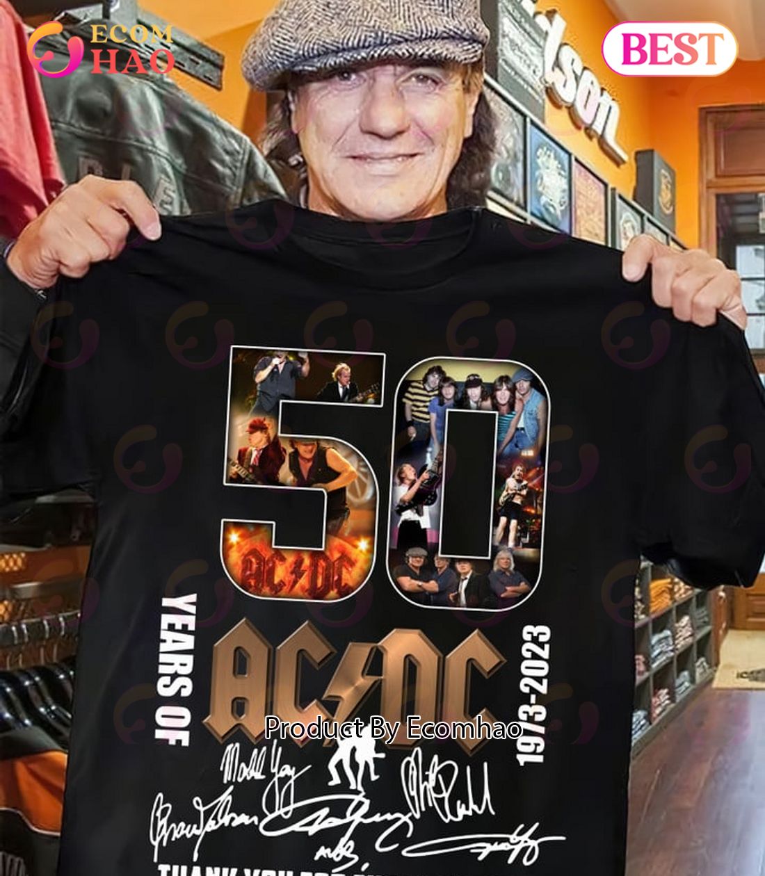 ACDC Rock Band 50th Anniversary 2D T-Shirt