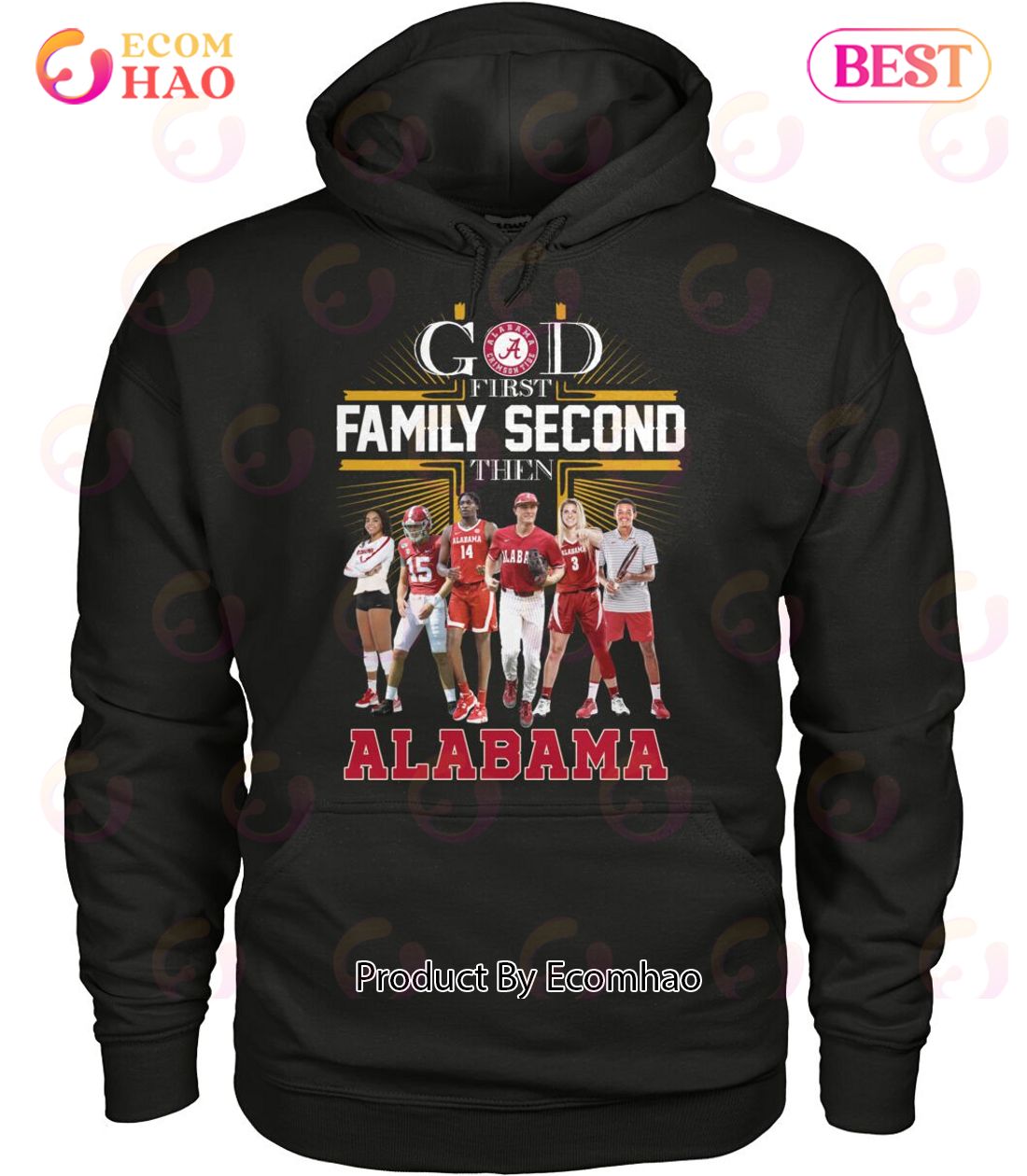 God First Family Second Then Alabama T-Shirt