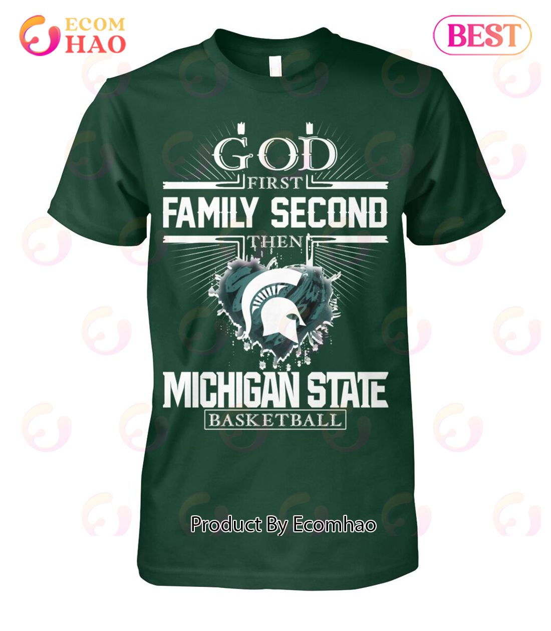 God First Family Second Then Michigan State Basketball T-Shirt