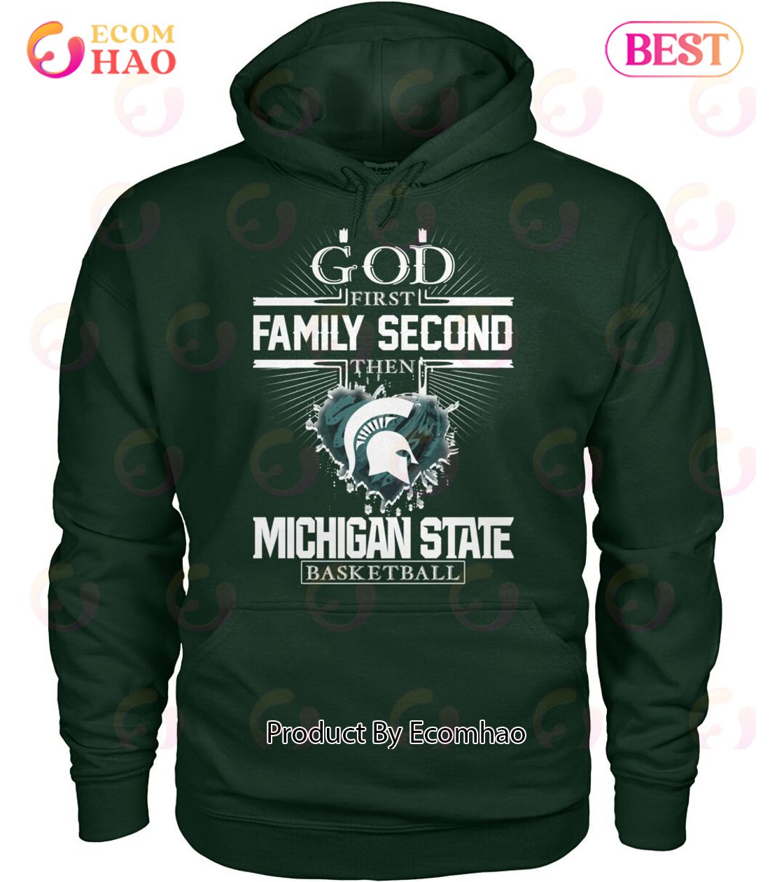 God First Family Second Then Michigan State Basketball T-Shirt