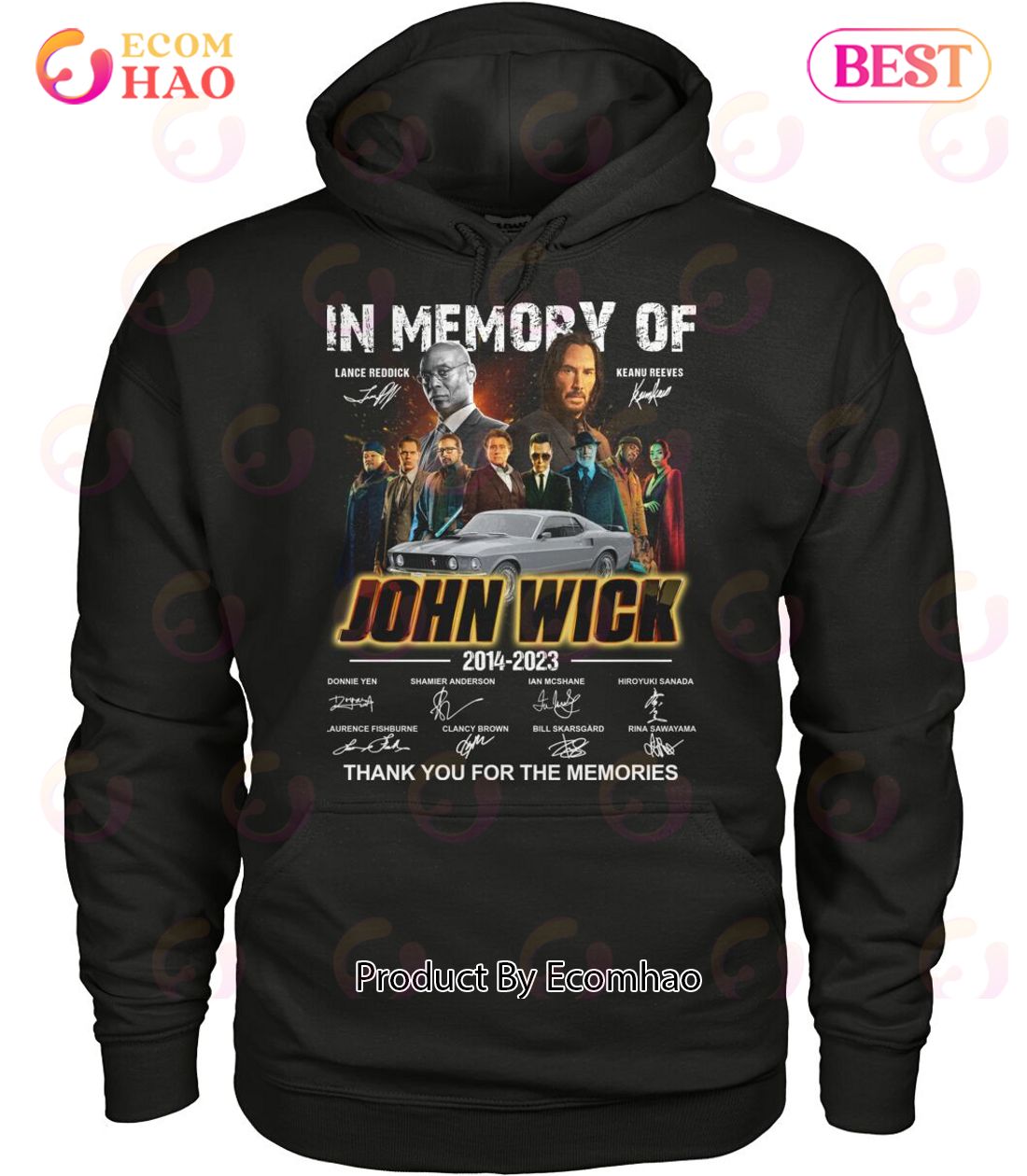 In Memory Of John Wick 2014 – 2023 Thank You For The Memories T-Shirt