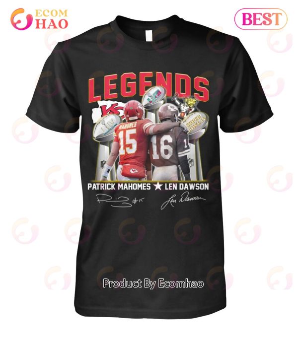 Legends Patrick Mahomes And Len Dawson Signature T-Shirt