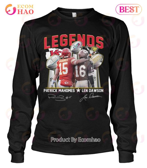 Legends Patrick Mahomes And Len Dawson Signature T-Shirt