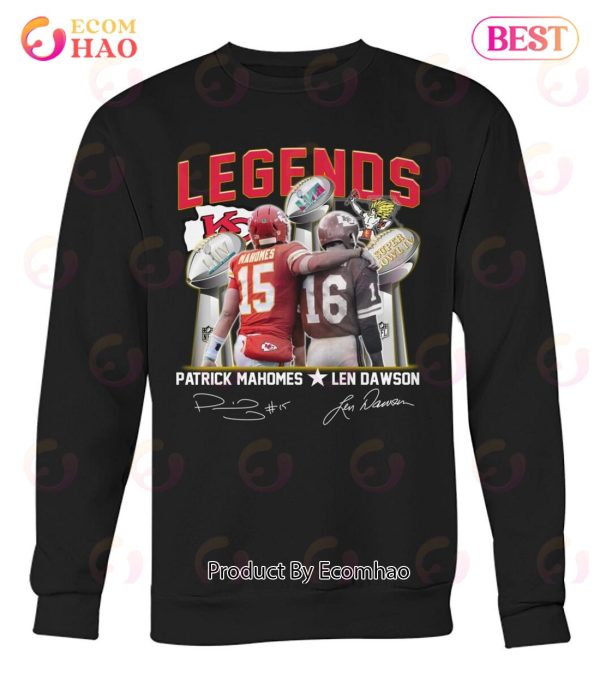 Legends Patrick Mahomes And Len Dawson Signature T-Shirt