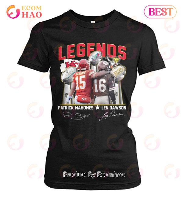 Legends Patrick Mahomes And Len Dawson Signature T-Shirt