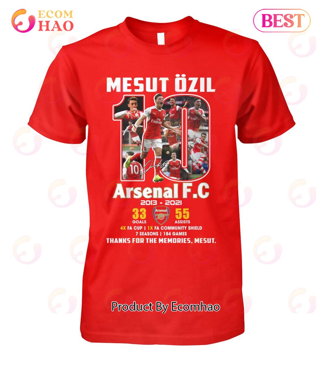 Mesut Ozil Arsenal F.C 2013 – 2021 Thanks For The Memories Mesut T-Shirt