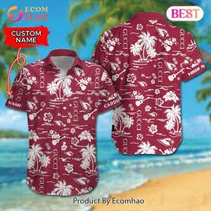 NFL Arizona Cardinals Gucci Logo Pattern Hawaiian Shirt & Shorts