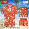 NFL Cleveland Browns Gucci Logo Pattern Hawaiian Shirt & Shorts