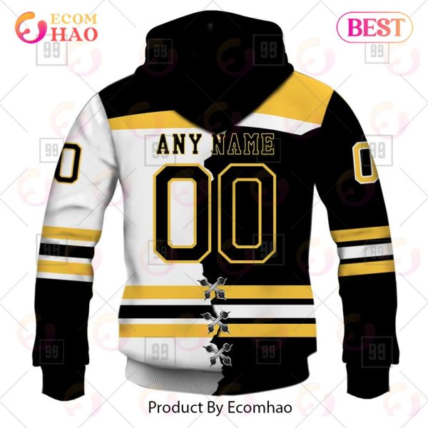 Personalized NHL Boston Bruins Mix Jersey 2023 3D Hoodie
