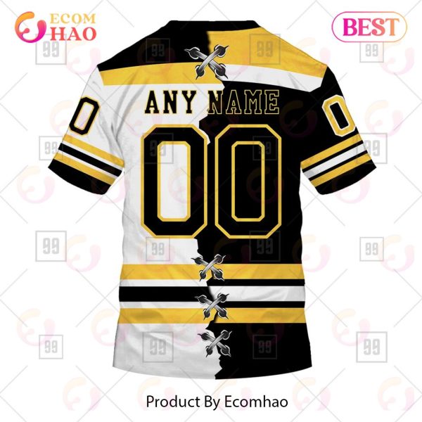 Personalized NHL Boston Bruins Mix Jersey 2023 3D Hoodie