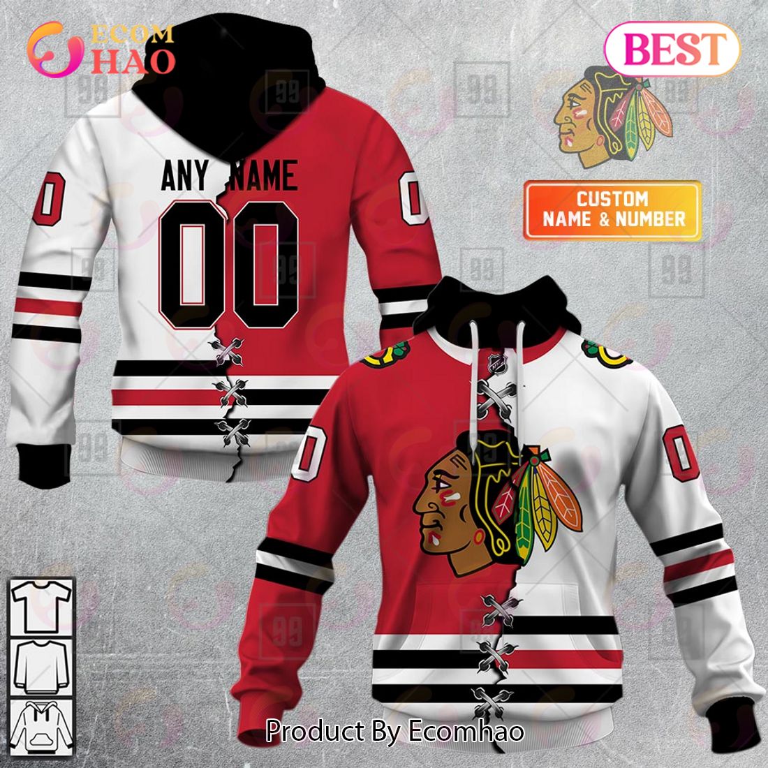 Chicago Blackhawks adidas Military Appreciation Team Authentic Custom  Practice Jersey - Camo