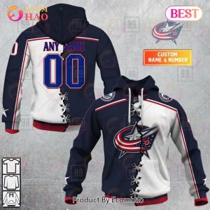Personalized NHL Columbus Blue Jackets Mix Jersey 2023 3D Hoodie