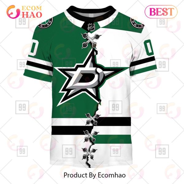 Personalized NHL Dallas Stars Mix Jersey 2023 3D Hoodie